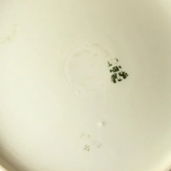 Vintage Antique 1800s 1900s Plate, CT Carl Tielsch Austria Pink and Brown Rose - Picture 6 of 10